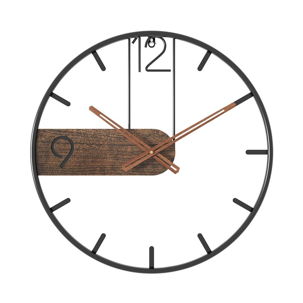 Moderne Noordse Wanduhr – Geluidloos Mechanisme voor Stijlvolle Woondecoratie