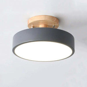 Moderne Houten LED Plafondlamp – Natuurlijk Warm Licht voor Woon- en Eetkamer