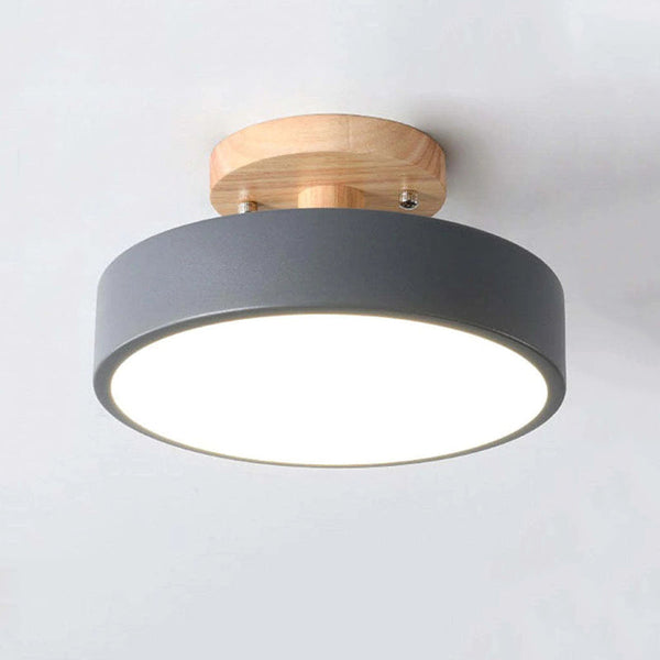 Moderne Houten LED Plafondlamp – Natuurlijk Warm Licht voor Woon- en Eetkamer
