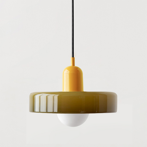 Bauhaus Hanglamp van Gekleurd Glas | Moderne Artistieke Pendellamp voor Thuis