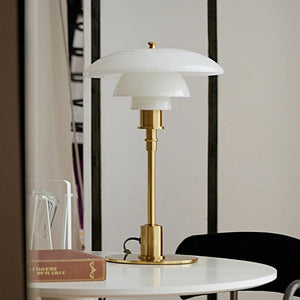 Fjordlicht LED Tafellamp – Scandinavisch Design, Warm Amber Licht voor Woonkamer & Slaapkamer