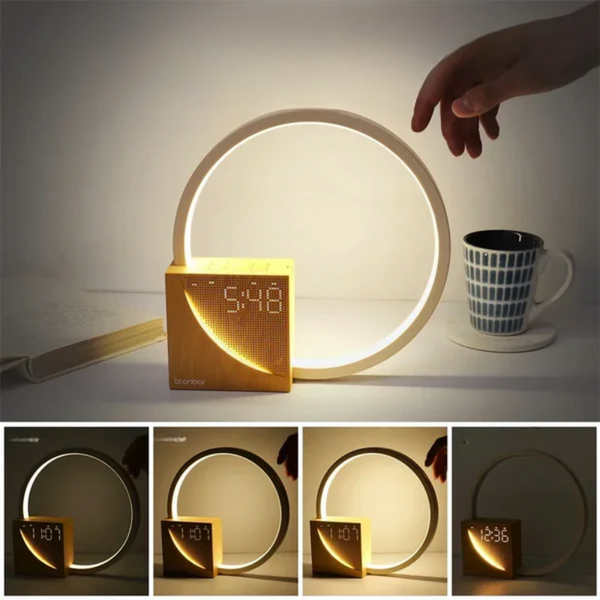 Slimme Touch Bedlamp met Wekker – Instelbaar LED Licht voor Moderne Slaapkamers