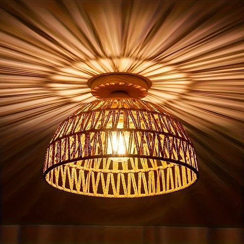 Boho Halfbovenliggende Plafondlamp – Moderne Woondecoratie