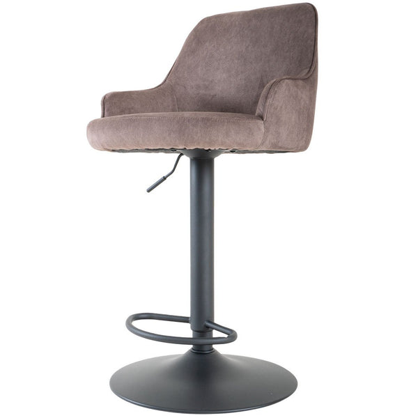 Barkruk CurveLift – Velvet Taupe met Draaivoet en Verstelbare Hoogte