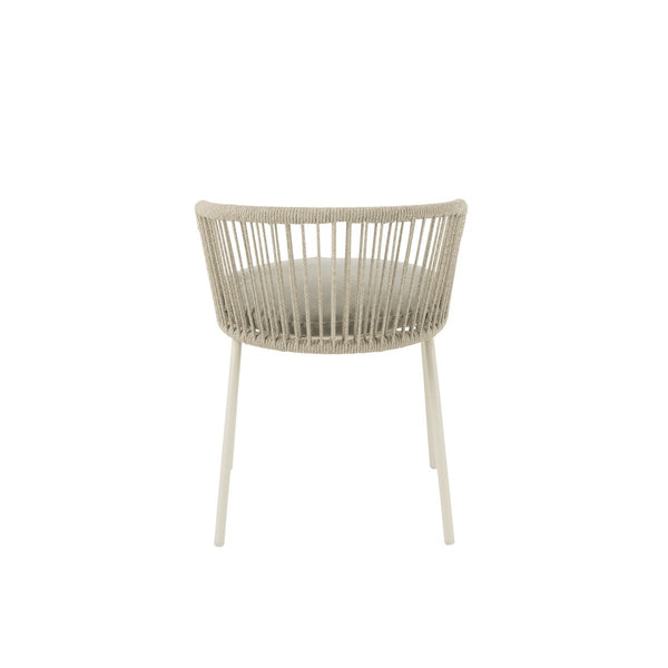 J-Line Stoel Toa – Grijs – Metaal en Touw – Modern Design