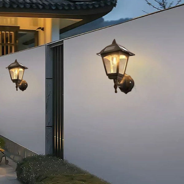 Elegante Solar Wandlamp voor Buiten | IP65 Waterdichte Buitenverlichting