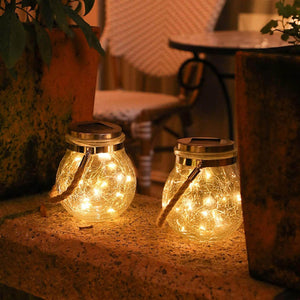 Zonne-Glaslamp – Decoratief LED-Licht voor Gezellige Binnen- en Buitenambiance