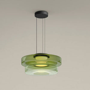 Gelaagde Glas Hanglamp – Modern Halo Ontwerp voor Stijlvolle Interieurs