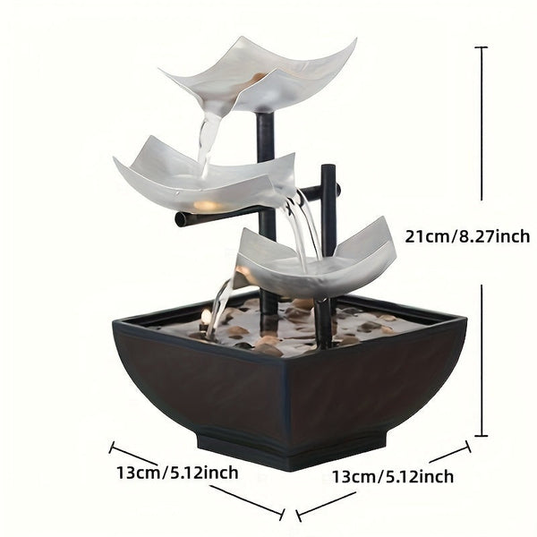 Elegante Bladstroom Binnenfontein – Rustgevend Waterornament voor Huis en Kantoor