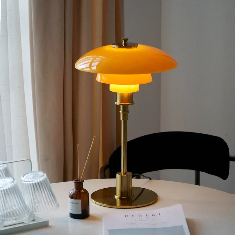 Fjordlicht LED Tafellamp – Scandinavisch Design, Warm Amber Licht voor Woonkamer & Slaapkamer