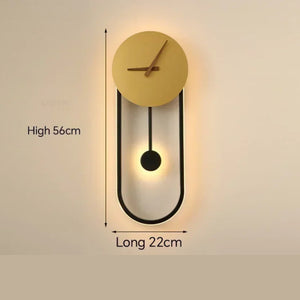 Moderne LED-Wandklok Lamp voor Stijlvolle Woondecoratie