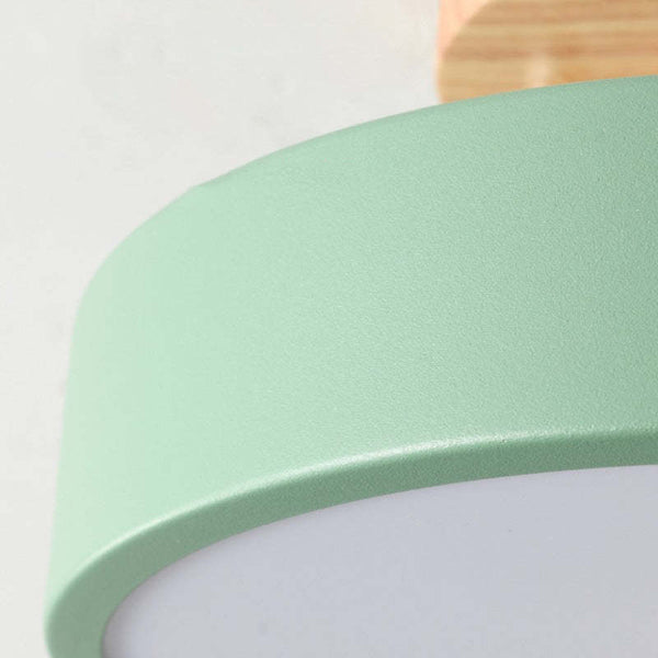 Moderne Houten LED Plafondlamp – Natuurlijk Warm Licht voor Woon- en Eetkamer