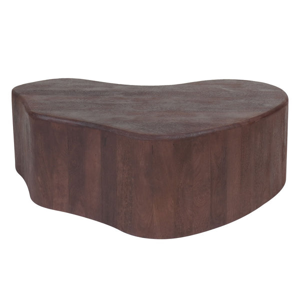 Salontafel Zina 107x80 cm – Espresso Mangohout | Unieke Organische Vorm & Robuuste Kwaliteit