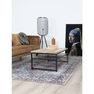 Salontafel Delhi – 91 x 61 cm – Mangohout & Metaal – Industrieel Design