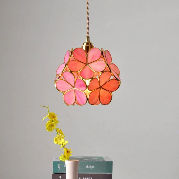 Elegante Bloemvormige Hanglamp – Petal-Style Glazen Kroonluchter