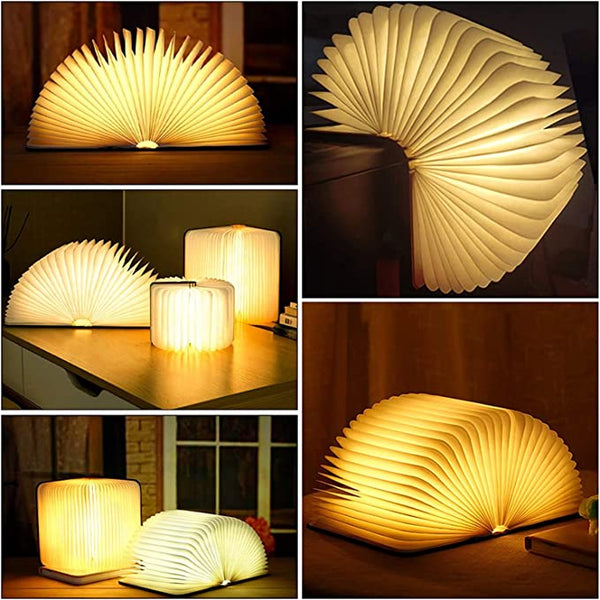 Oplaadbare Vouwboek Lamp – Magische LED Tafellamp voor Sfeervolle Woondecoratie