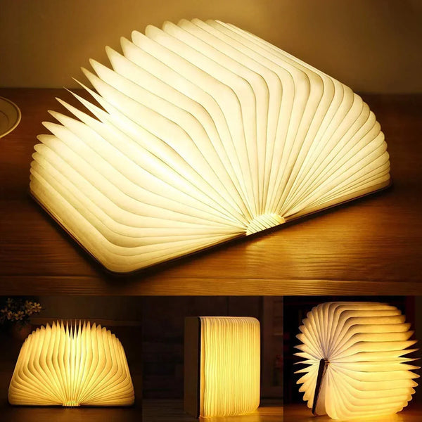 Oplaadbare Vouwboek Lamp – Magische LED Tafellamp voor Sfeervolle Woondecoratie