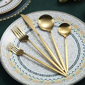 Luxe Roestvrijstalen Bestekset – Goudkleurig Design | 24-delig / 48-delig