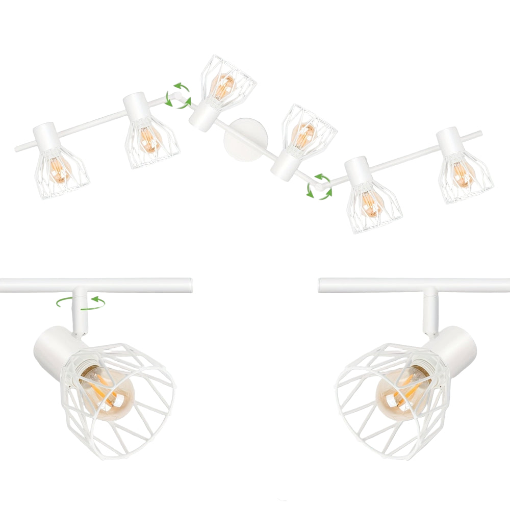 Verstelbare Moderne 6-Lichts LED Plafondspot – Flexibele Verlichting voor Huis
