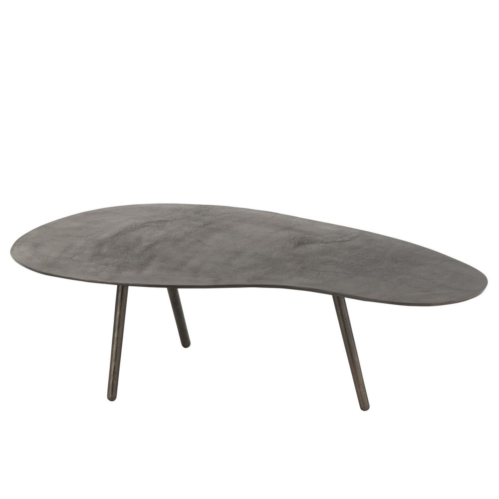 J-Line Salontafel Druppel Large – Zwart Aluminium & IJzer – 119×71,5×36 cm – Organisch design