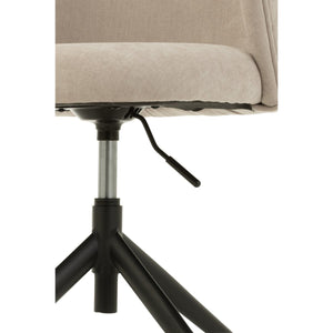 J-Line Stoel Turn/Up/Down Beige – Textiel & Metaal – Draaibare Comfortstoel met Designlook