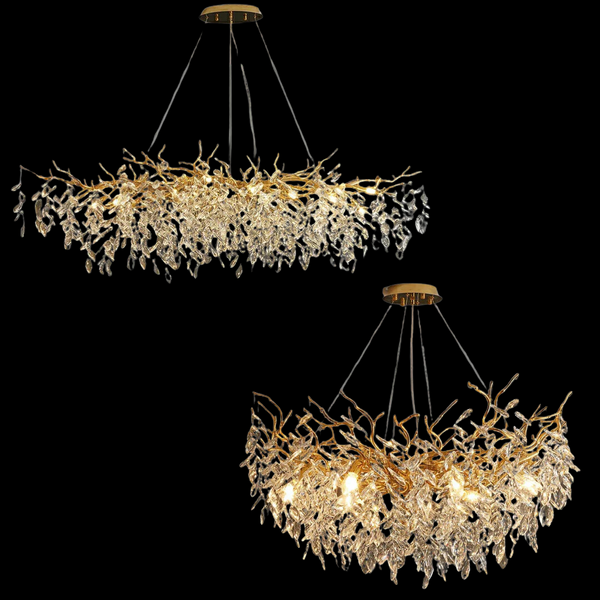 Elegante Takkenkroonluchter Plafondlamp – Moderne Kristallen Hanglamp