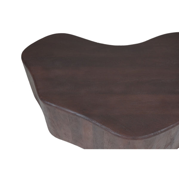 Salontafel Zina 107x80 cm – Espresso Mangohout | Unieke Organische Vorm & Robuuste Kwaliteit