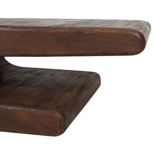 Salontafel Maan – Uniek Organisch Design van Massief Mangohout – 110 x 60 cm – Espresso