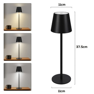 2-Delige Oplaadbare Draadloze LED Touch Tafellamp – Moderne Nachtkastlampen Set