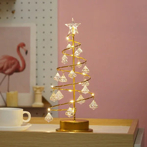 LuminFir Decoratieve Tafel Lamp in Kerstboomvorm – LED Feestelijke Woondecoratie, USB Oplaadbaar