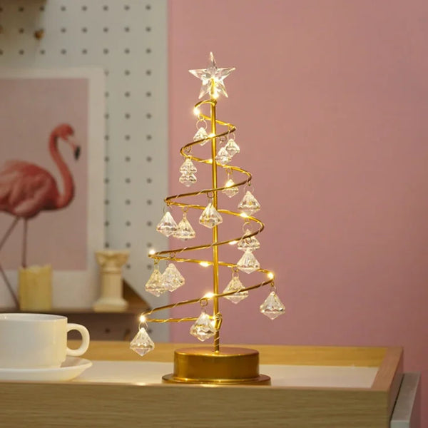 LuminFir Decoratieve Tafel Lamp in Kerstboomvorm – LED Feestelijke Woondecoratie, USB Oplaadbaar
