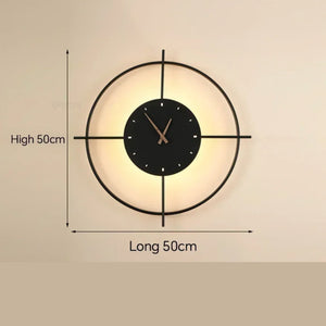 Moderne LED-Wandklok Lamp voor Stijlvolle Woondecoratie