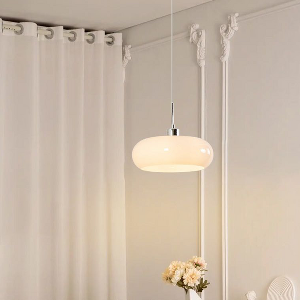 Vintage Hanglamp – Retro Glazen Plafondlamp met Dimbaar Warm Licht (Ø28cm)