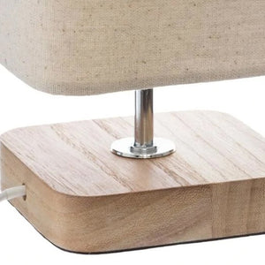 Minimalistische Natuurlijke Tafellamp – Elegante Stoffen & Glazen Verlichting voor Thuis