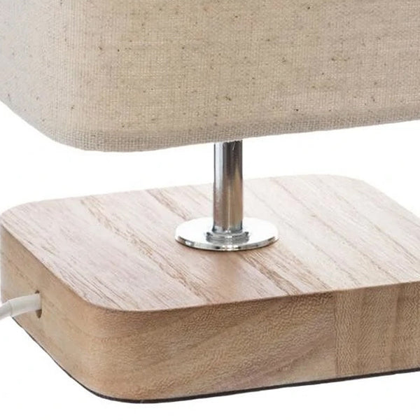 Minimalistische Natuurlijke Tafellamp – Elegante Stoffen & Glazen Verlichting voor Thuis