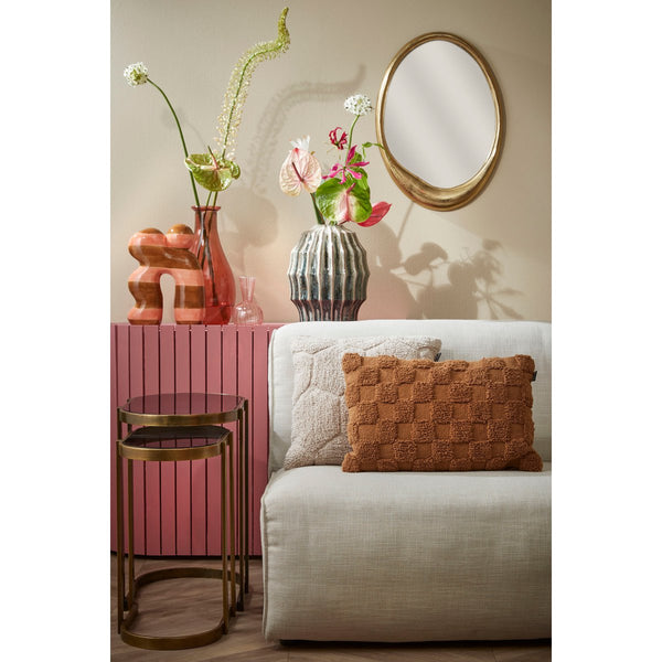 Set van 2 Bijzettafels – Glas & Goud Metaal – Luxe Ronde Vormen