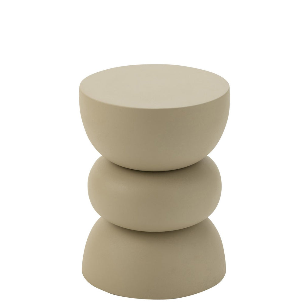 J-Line Bijzettafel Lise – Modern Design van Metaal – 32 cm – Ivoor