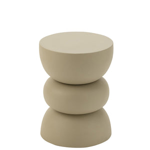 J-Line Bijzettafel Lise – Modern Design van Metaal – 32 cm – Ivoor