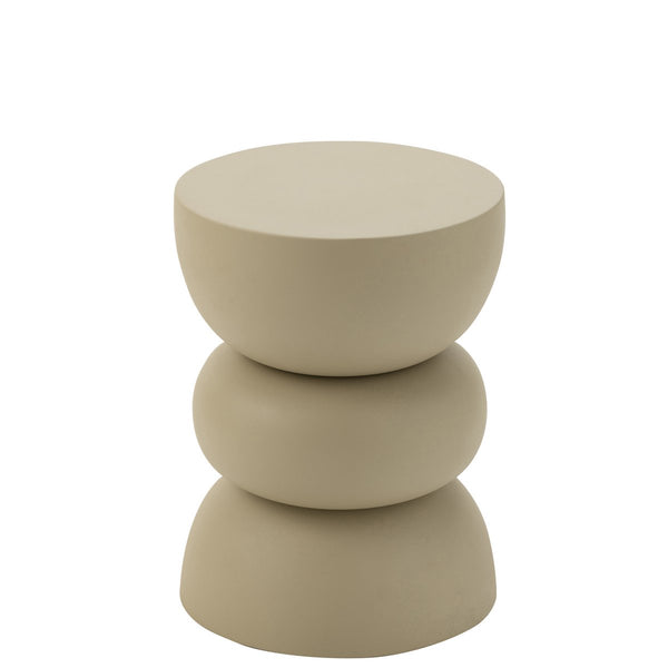J-Line Bijzettafel Lise – Modern Design van Metaal – 32 cm – Ivoor