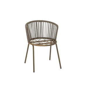 J-Line Stoel Toa – Metaal & Touw – Bruin – Comfortabel & Stijlvol Design
