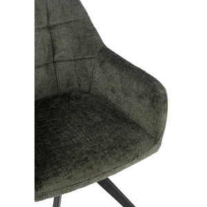 J-Line Stoel Louna Groen – Ijzer & Acryl – Comfortabele Designstoel met Armleuningen