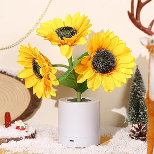 Sprankelende Zonnebloem LED Tafellamp – Gezellige Sfeerverlichting & Woondecoratie