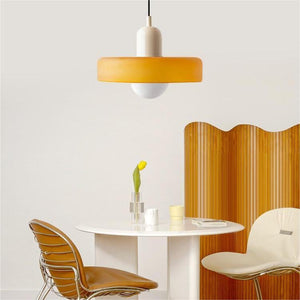 Moderne Art Deco Glazen Hanglamp – Kleurrijke Halo Plafondlamp