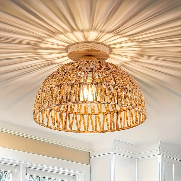 Boho Halfbovenliggende Plafondlamp – Moderne Woondecoratie