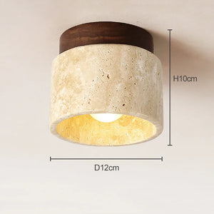 Minimalistische Japanse Plafondlamp – Zacht Houten Ontwerp