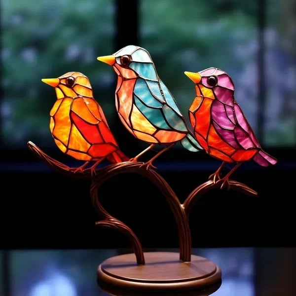 Birdy - Gekleurde Glazen Vogel Figurines voor Elegante Interieurdecoratie