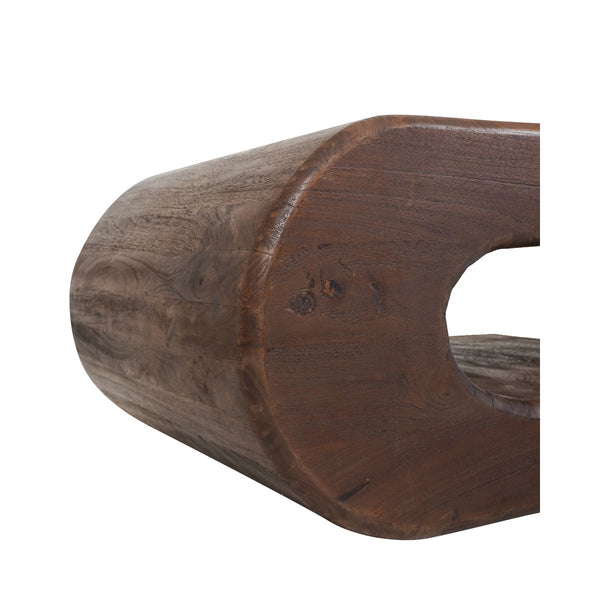 Salontafel Maan – Uniek Organisch Design van Massief Mangohout – 110 x 60 cm – Espresso