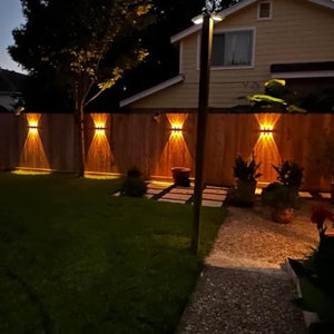 Solar Buitenwandlamp – Up & Down LED Verlichting, Weerbestendige Zonne-energie Lamp voor Tuin & Terras