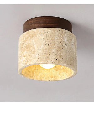 Minimalistische Japanse Plafondlamp – Zacht Houten Ontwerp