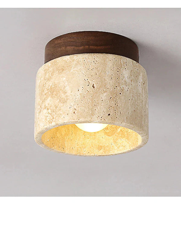 Minimalistische Japanse Plafondlamp – Zacht Houten Ontwerp